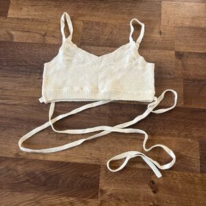 SET Active Cream Wrap Crop Top